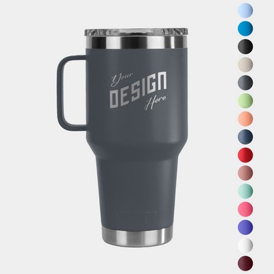 30 Oz YETI® Stainless Steel Insulated Travel Mug W/ Handle